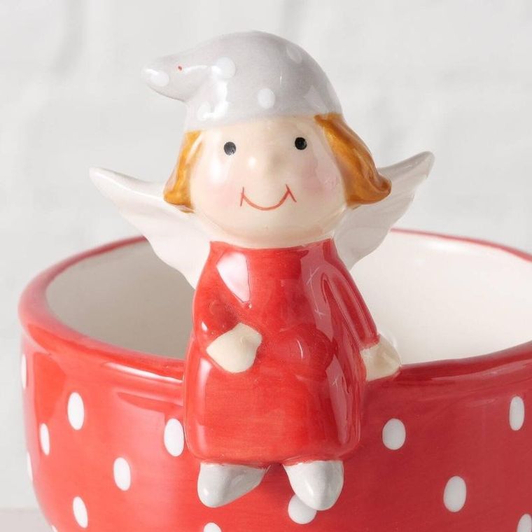 Boltze Home, świecznik z aniołkiem na pojedynczą świecę, Malena