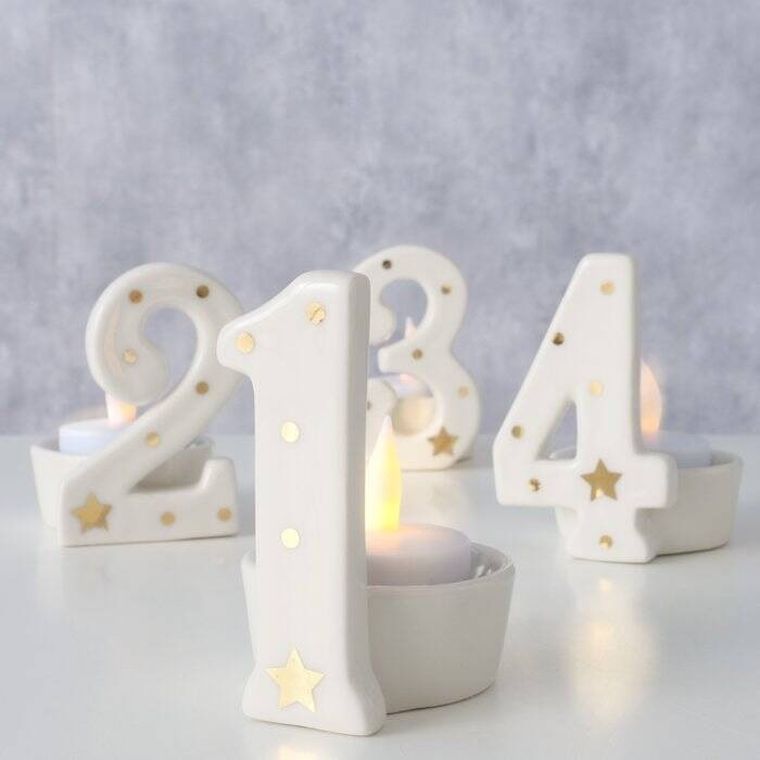 Boltze Home, świeczniki adwentowe z cyframi