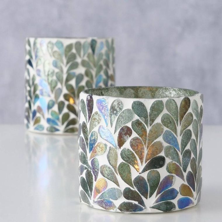 Boltze Home, świeczniki mozaiki, Kirkas, 2 szt.