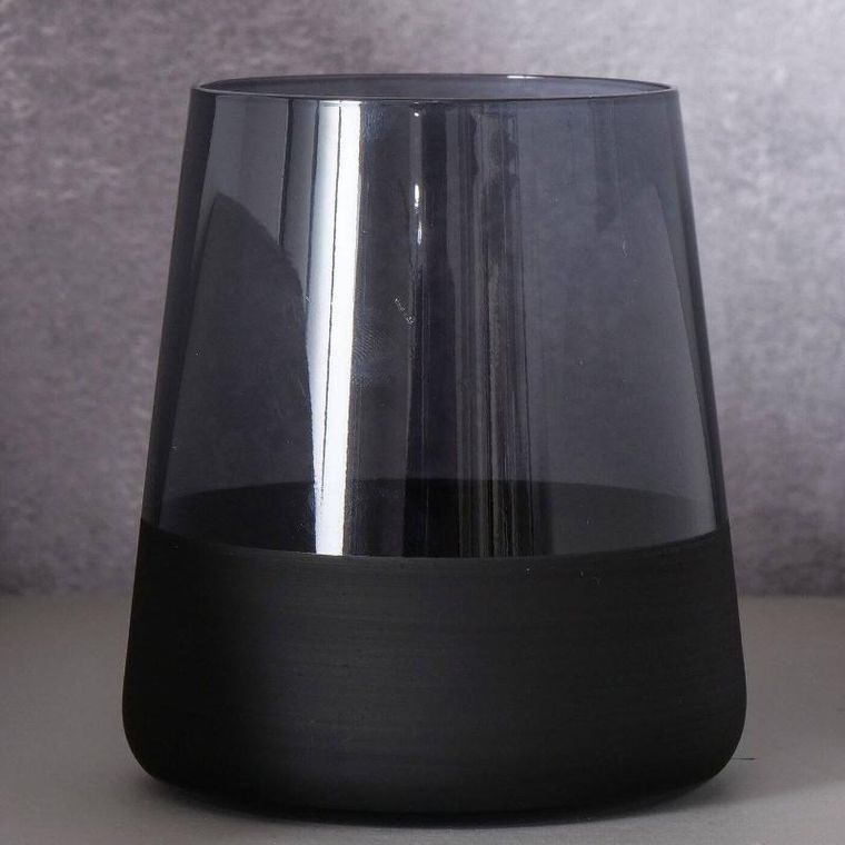 Boltze Home, szklanka do wody lub drinków, Moluna, czarne szkło, 380 ml