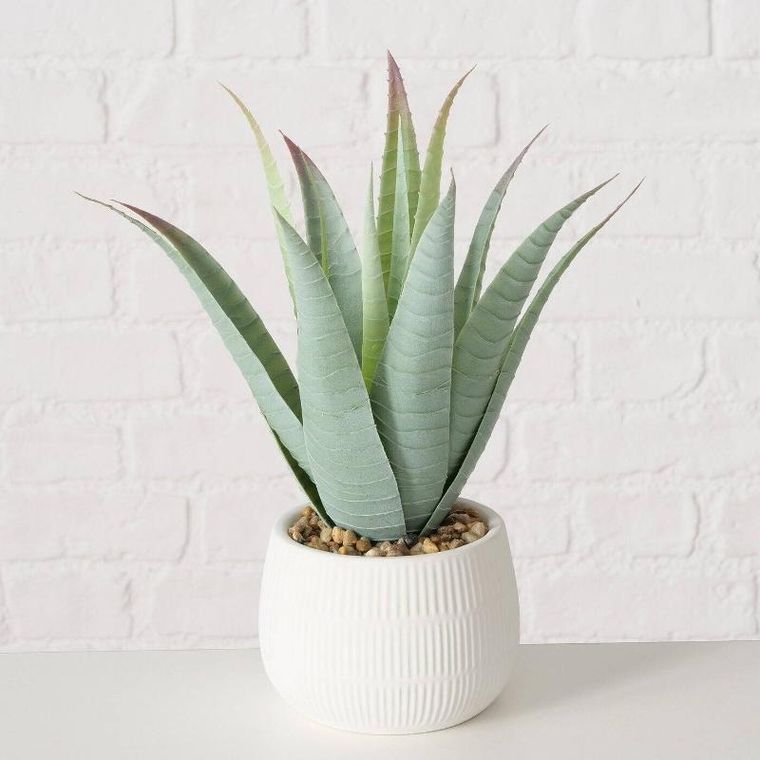 Boltze Home, sztuczna roślina aloes w donicze, Mondrago, 29 cm