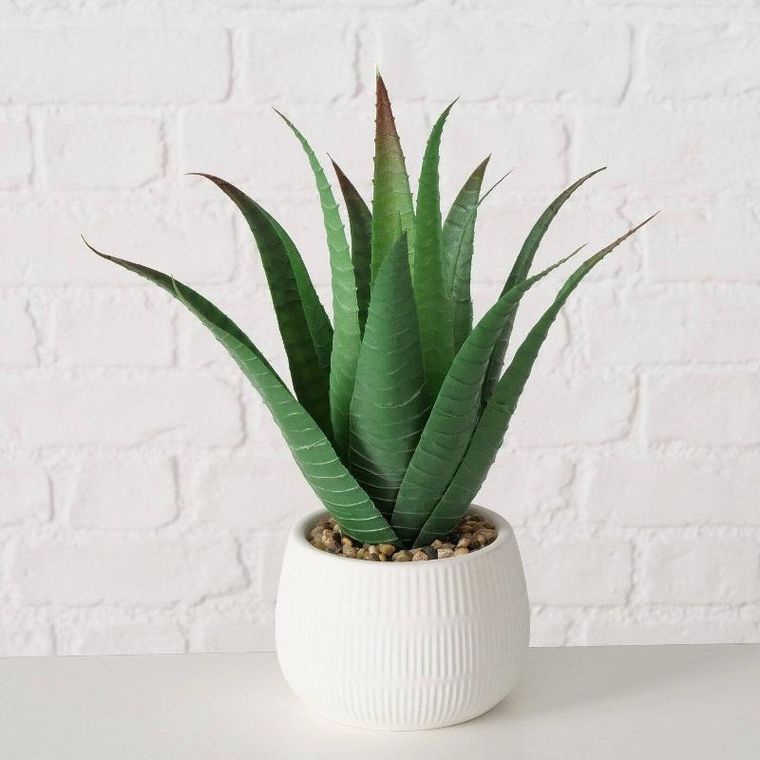 Boltze Home, sztuczna roślina aloes w donicze, Mondrago, 29 cm