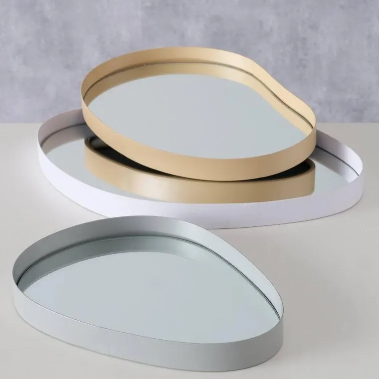 Boltze Home, taca dekoracyjna, Wolka, lustrzana tafla, 3 szt.