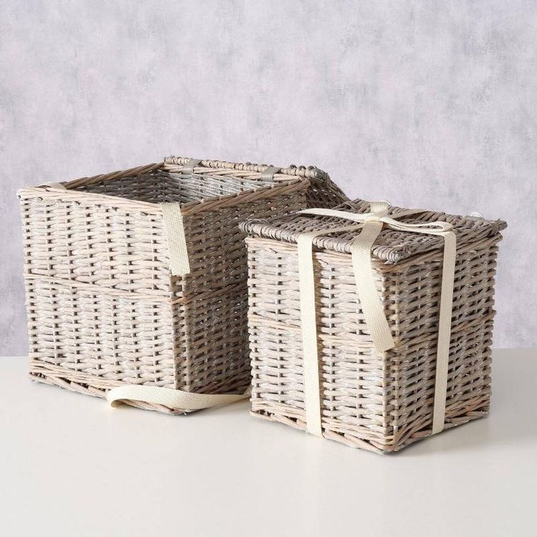 Boltze Home, Tango, kosze wiklinowe zamykane, 3 szt.