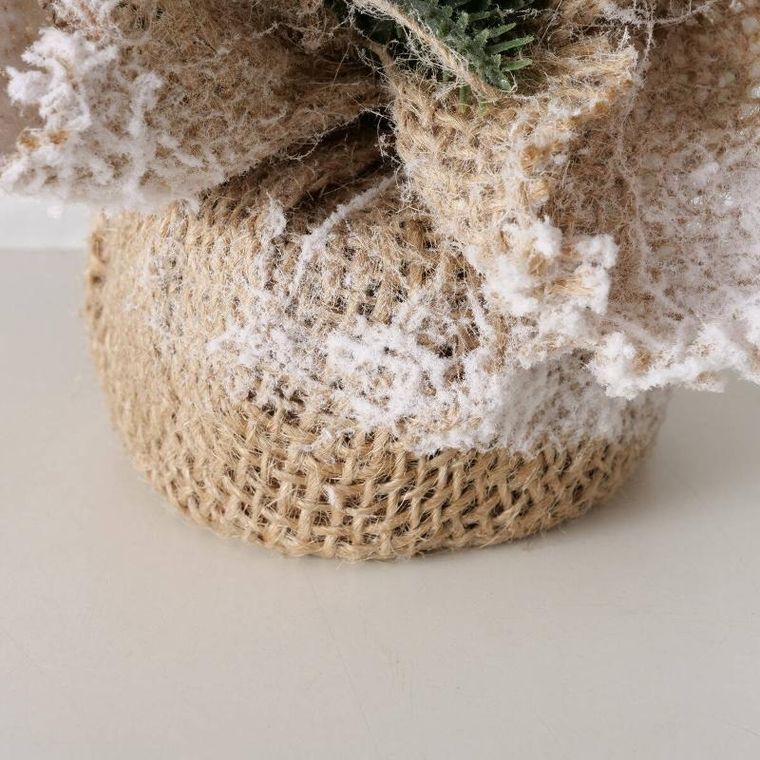 Boltze Home, Tanne, sztuczna choinka w jutowej doniczce, 22 cm