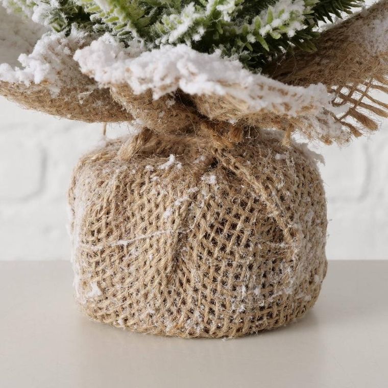 Boltze Home, Tanne, sztuczna choinka w jutowej doniczce, 31 cm