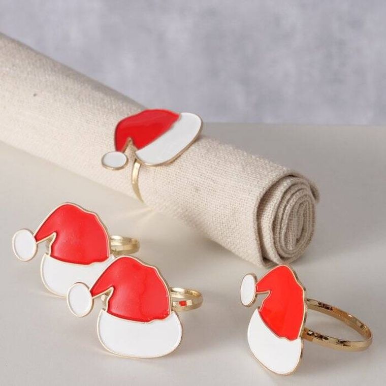 Boltze Home, Tipsy, obrączki do serwetek, świąteczny motyw, 4 szt.