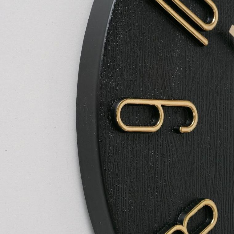 Boltze Home, zegar czarny loft TEMPO, Ø 30 cm