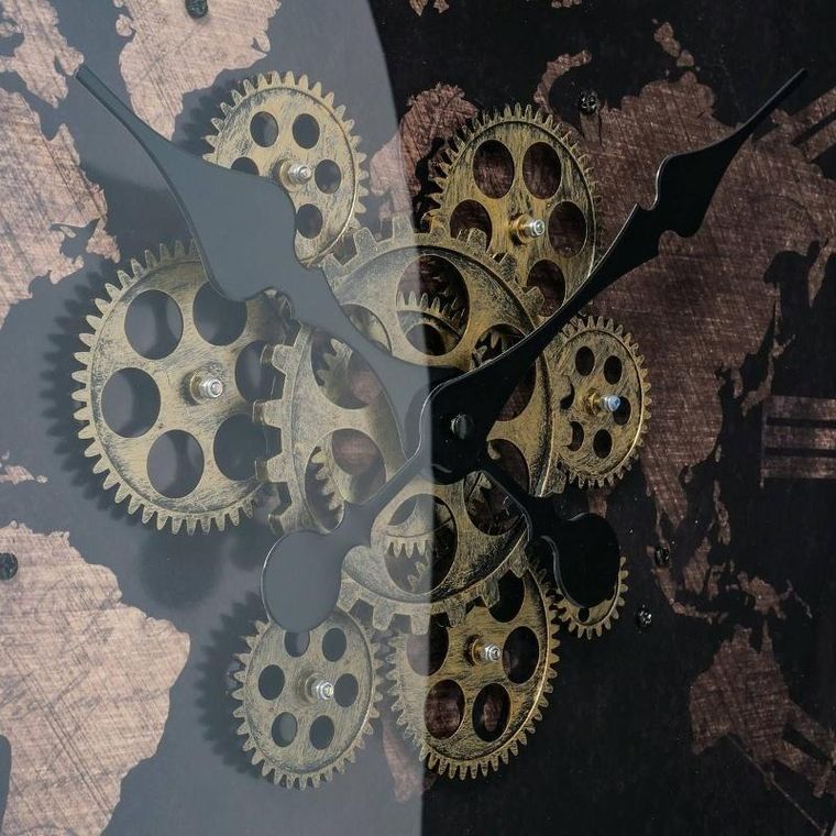 Boltze Home, zegar ścienny z widocznym mechanizmem, Rodas, Ø 57 cm