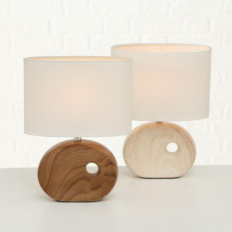 Boltze, lampa stołowa z porcelanową bazą, Oakville, 30 cm