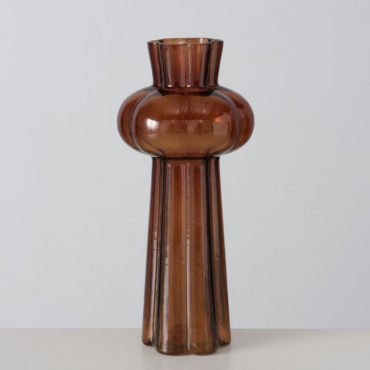 Boltze, Mahoni, wazon szklany, 25 cm