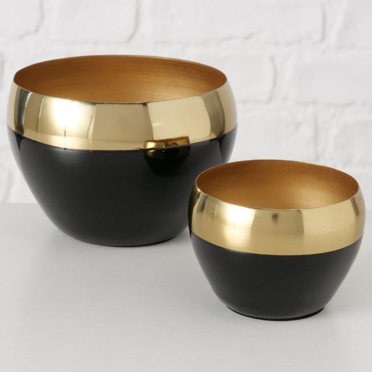 Boltze, Malva, świeczniki metalowe na tealight, średnica 8-12 cm