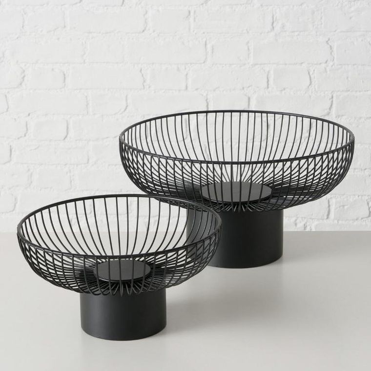 Boltze, patery metalowe na owoce, Cindy, 2 szt. ø 30-39 cm