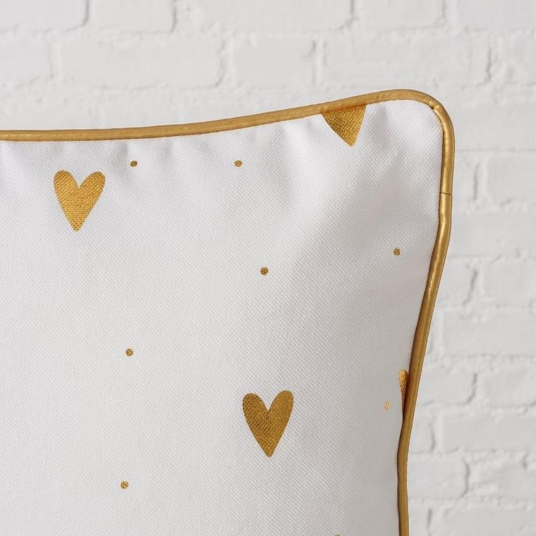 Boltze, poduszka dekoracyjna z metaliczną lamówką, Dilara, 45-45 cm