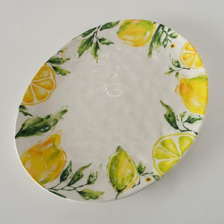 Boltze, półmisek ceramiczny, Lemony, 39-31 cm
