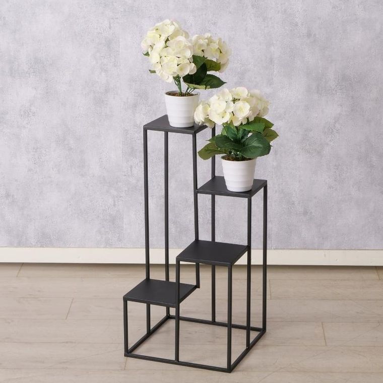 Boltze, Remus, kwietnik metalowy 4-poziomowy, 68 cm