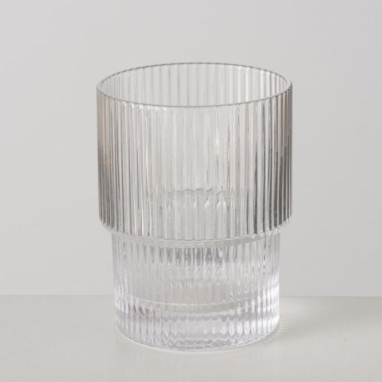 Boltze, Riffo, prążkowana szklanka, 180 ml