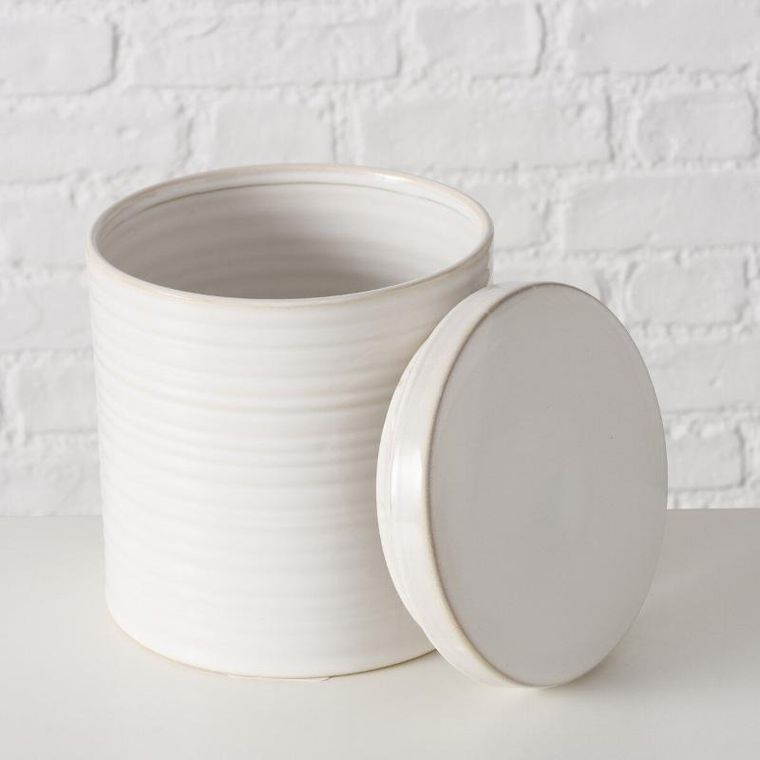 Boltze, słoik ceramiczny z wieczkiem, Jonah, ø 15.5 cm