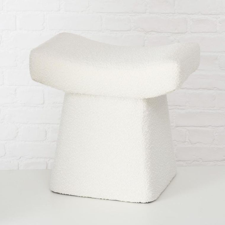 Boltze, taboret w pluszowym obiciu, Lidal, wys. 45 cm