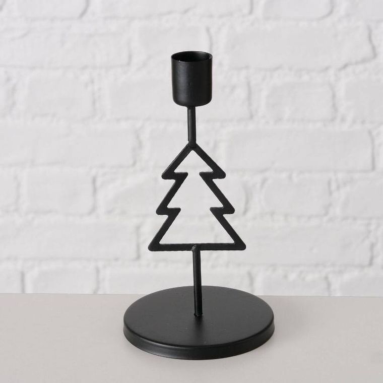 Boltze Xmas, Norga, metalowy świecznik na pojedynczą świecę, 17 cm