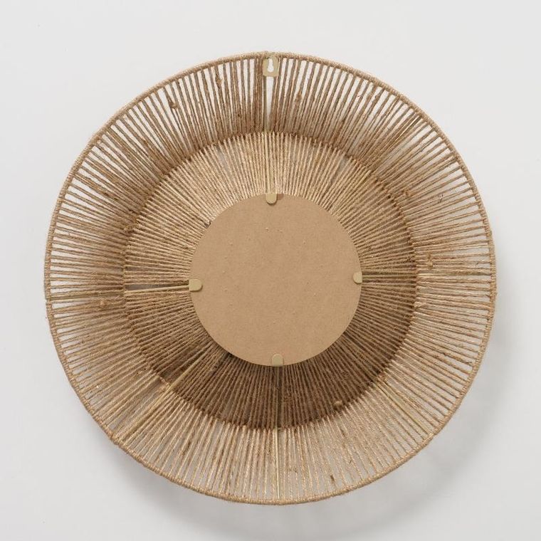 Boltze, Zaika, dekoracyjne lustro w jutowej ramie, 50 cm