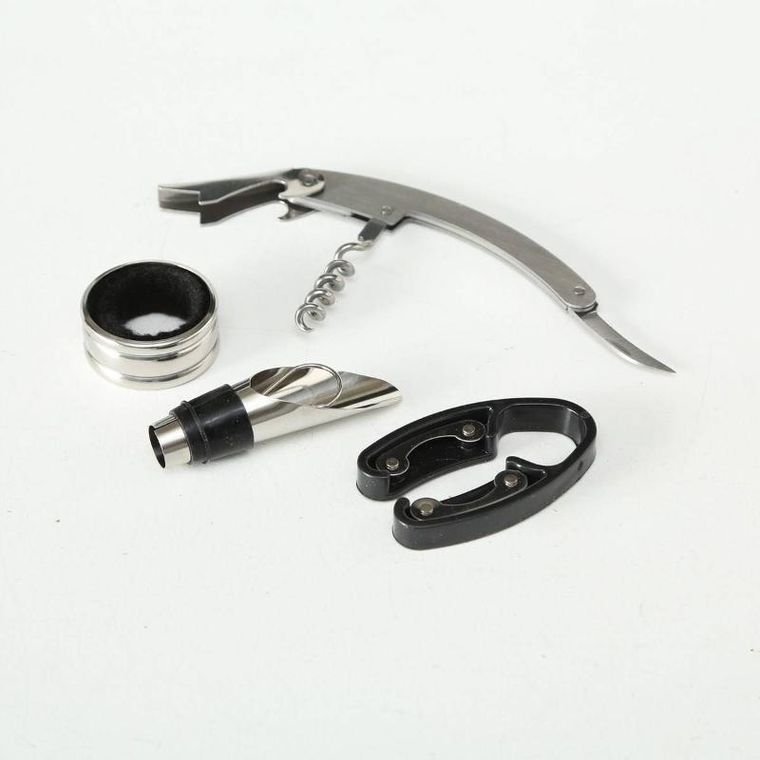 Boltze, zestaw akcesoriów do wina, 5 szt., stal nierdzewna