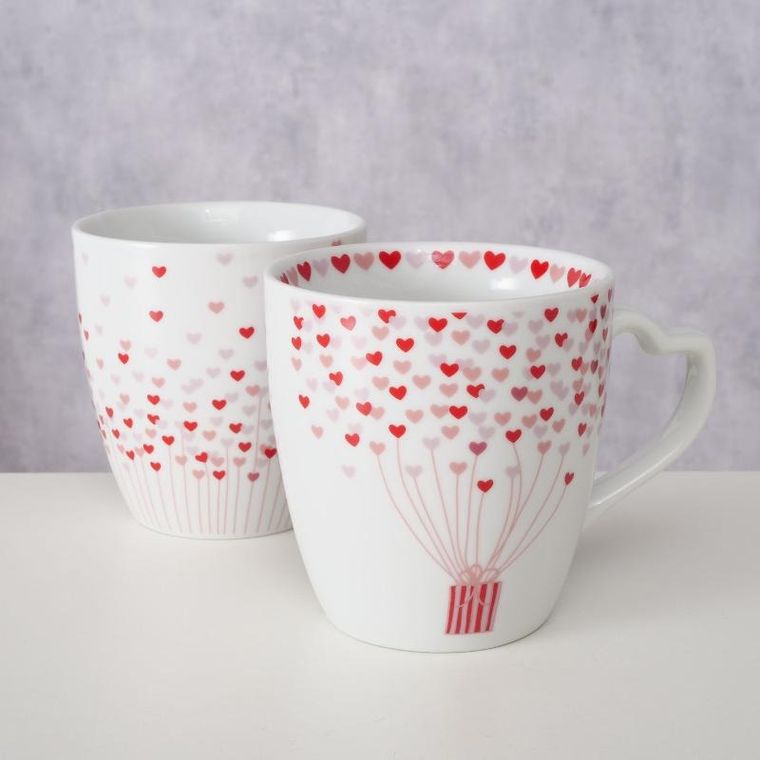 Boltze, zestaw dwóch kubków dla zakochanych, Sherine, 480 ml