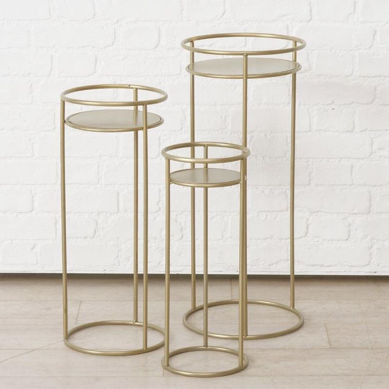 Boltze, zestaw kwietników metalowych, Ricky, 3 sz. 50-70 cm