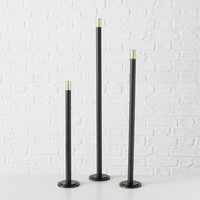 Boltze, zestaw świeczników na świece stołowe, Mats, 3 szt.