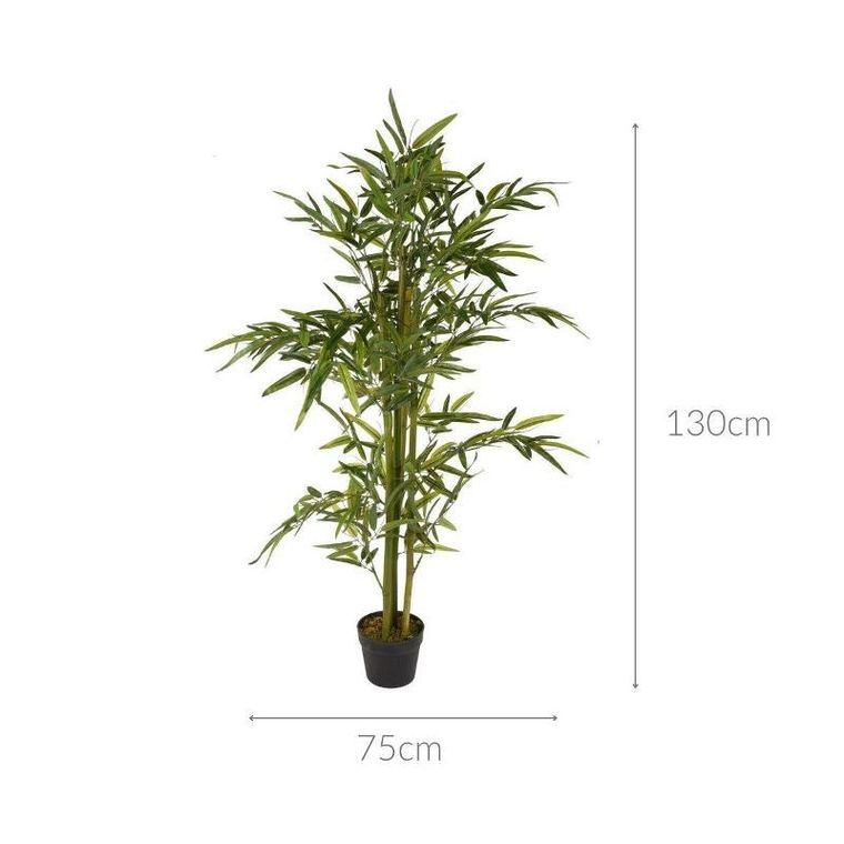 Botanical Decoration, bambusowe drzewko, sztuczne, doniczka, 130 cm