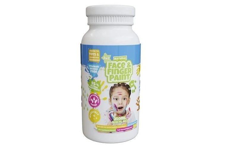 Boti Natural, farba do malowania palcami, do twarzy, biała, 250 ml
