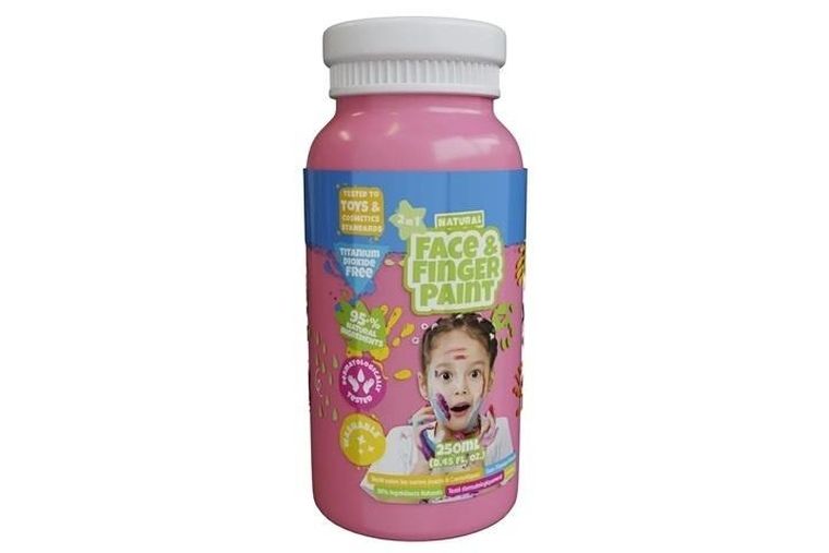 Boti Natural, farba do malowania palcami, do twarzy, różowa, 250 ml