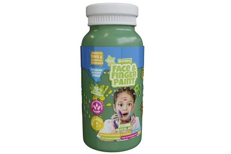 Boti Natural, farba do malowania palcami, do twarzy, zielona, 250 ml
