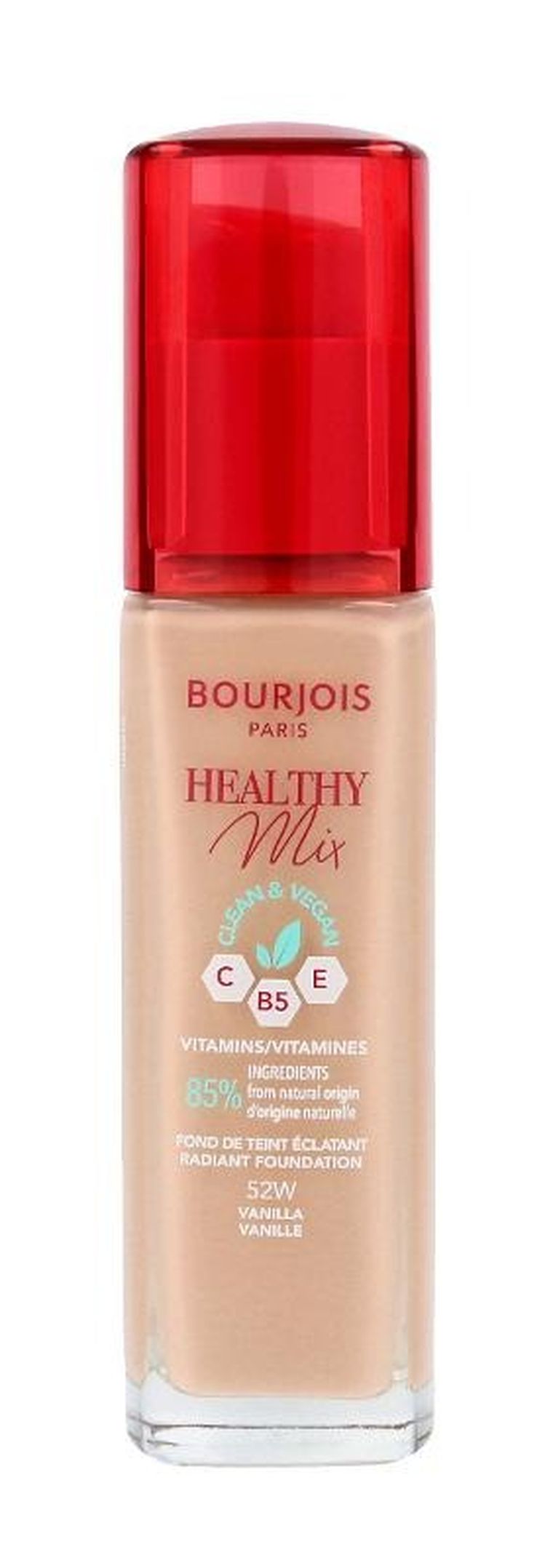 Bourjois, Healthy Mix, Clean&Vegan, podkład do twarzy, nr 52w vanilla, 30 ml