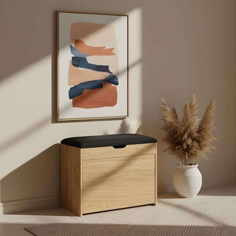 Boximo, Vault, szafka na buty z siedziskiem i wysuwanymi półkami, 57-30-53 cm