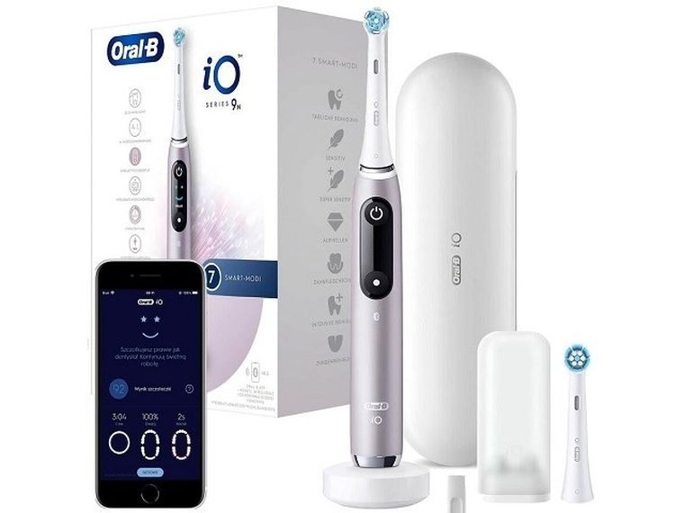 Braun, Oral-B, iO Series 9, szczoteczka elektryczna, Rose Quartz