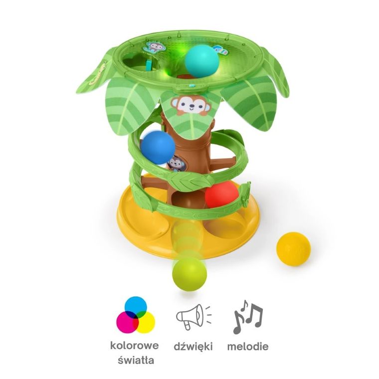 Bright Starts, Tropical Twirl, interaktywny tor kulkowy