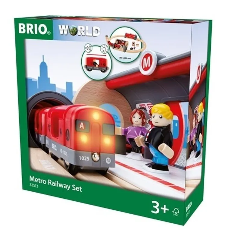 Brio World, Metro, zestaw startowy, zabawka drewniana
