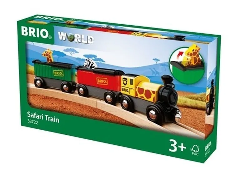 Brio World, Safari, drewniany pociąg, zabawka drewniana