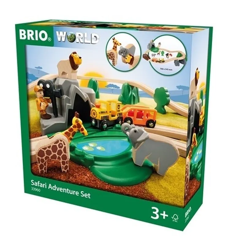 Brio World, Safari, kolejka, zabawka drewniana