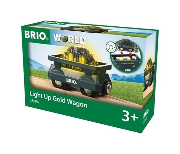 Brio World, Świecący wagon ze złotem, zabawka drewniana