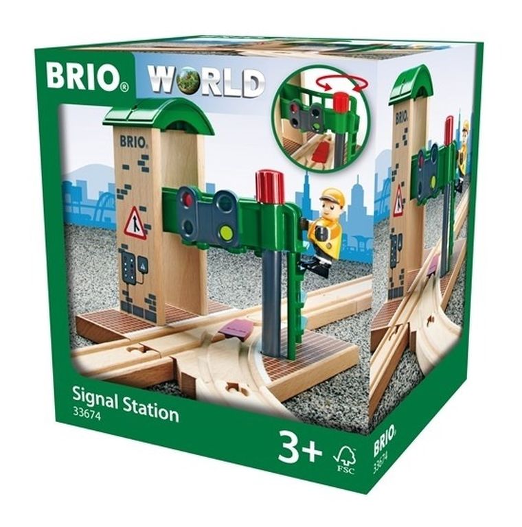 Brio World, Zwrotnica z sygnalizacją, zabawka drewniana