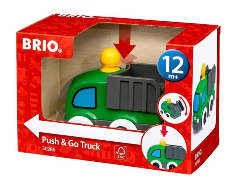 Brio, zabawka wywrotka, naciśnij i jedź