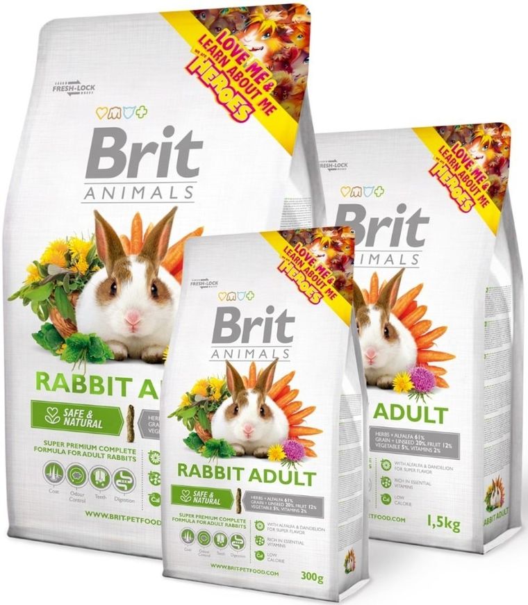 Brit Animals, Rabbit Adult Complete, karma dla królika, 3kg