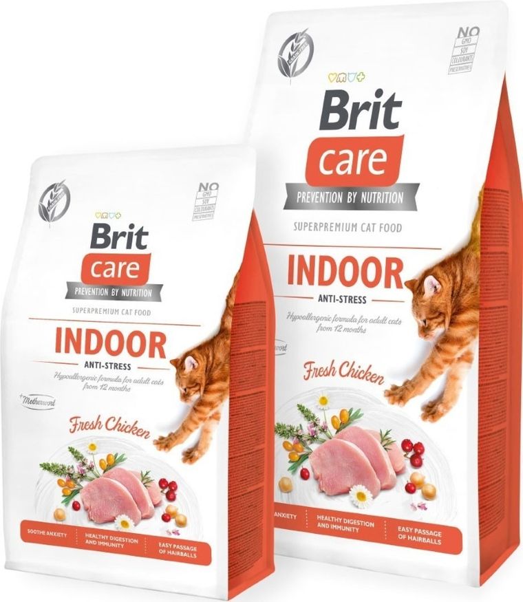 Brit Care, Cat Grain-Free, Indoor Anti-Stress, karma dla kotów, 400g