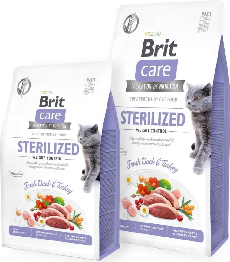 Brit Care, Cat Grain-Free, Sterilized Weight Control, karma dla kotów, 400g