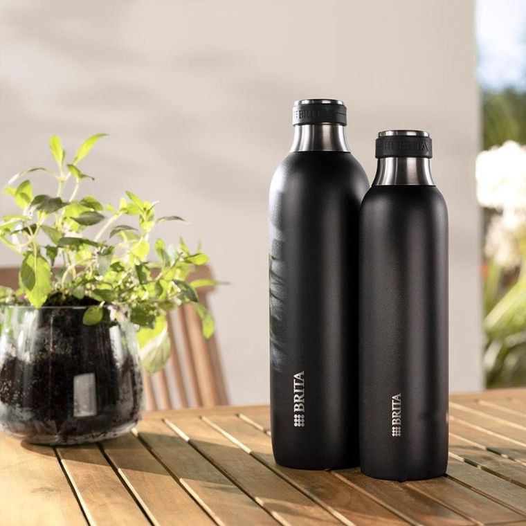 Brita, SodaTrio, butelka, czarny, 1l