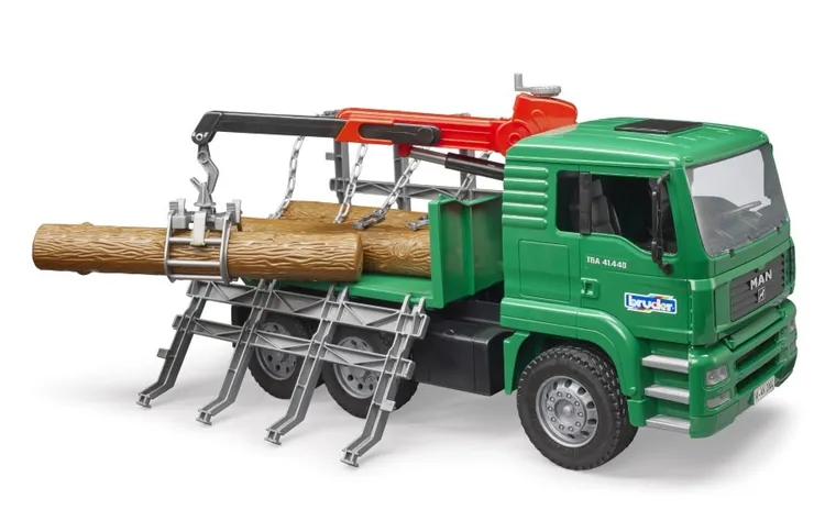 Bruder, MAN z żurawiem i pniami