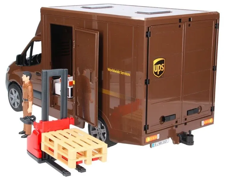 Bruder, Mercedes-Benz Sprinter UPS, pojazd z kierowcą i akcesoriami