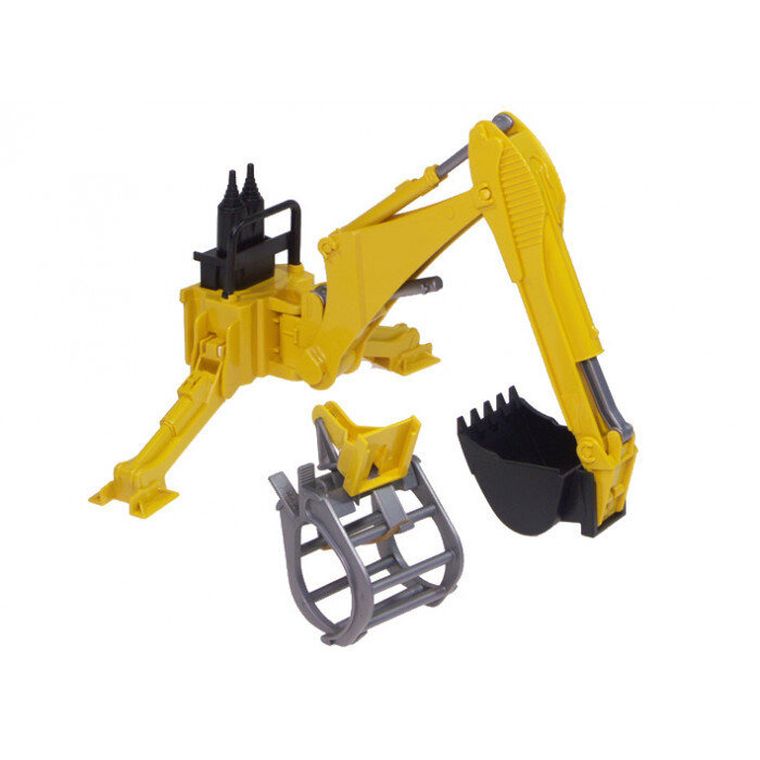 Bruder, Ramię koparki z chwytakiem i szuflą, żółte